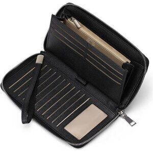 New Womens Wallet RFID Blocking Leather Zip Around Wallet Large Capacity